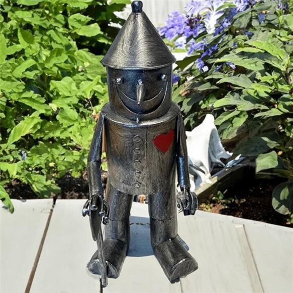 Tin Man Garden Decor Outdoor Statue Sculptures Metal Yard Art - Picture 2 of 8